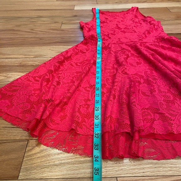 RARE Black Milk Red Lace Skater Dress - Size M - Picture 6 of 9